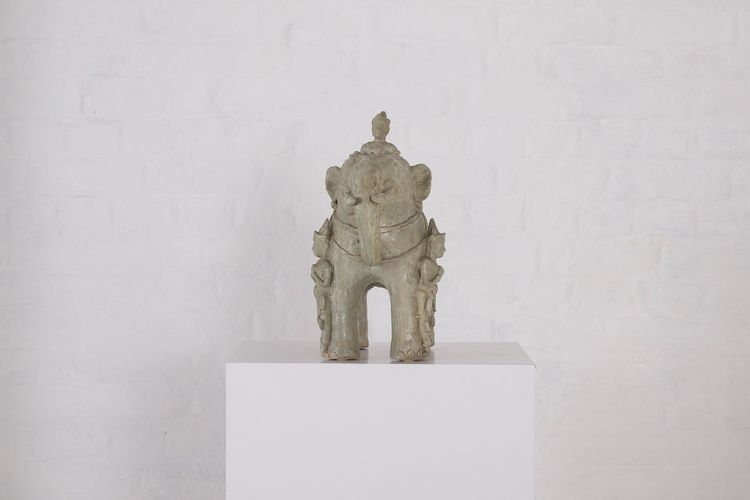 Elefante con guerrieri in celadon, Siam