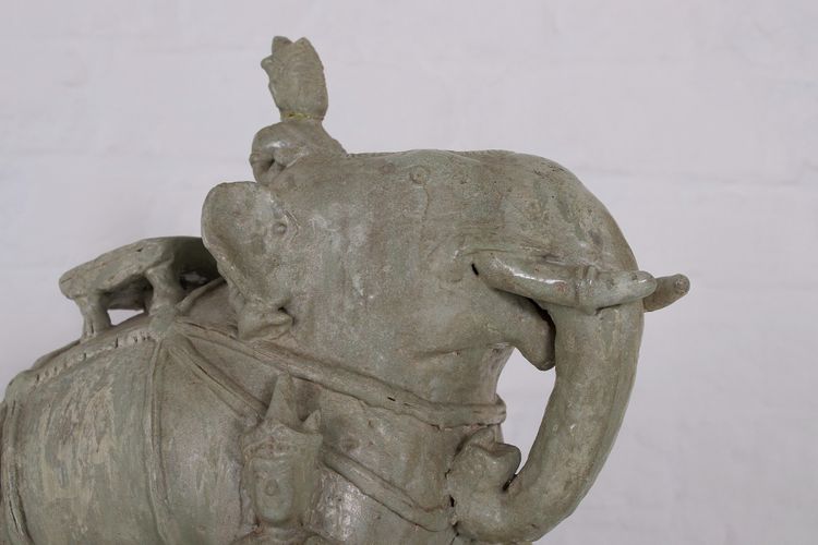 Elefante con guerrieri in celadon, Siam