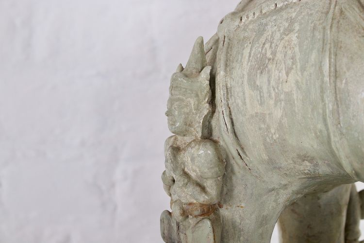 Elefante con guerrieri in celadon, Siam