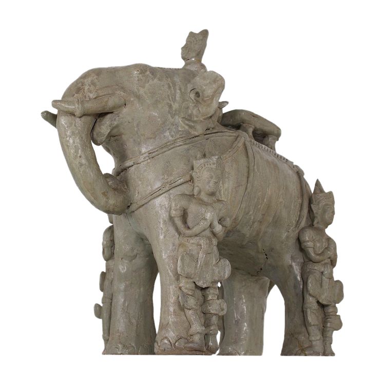 Elefante con guerrieri in celadon, Siam