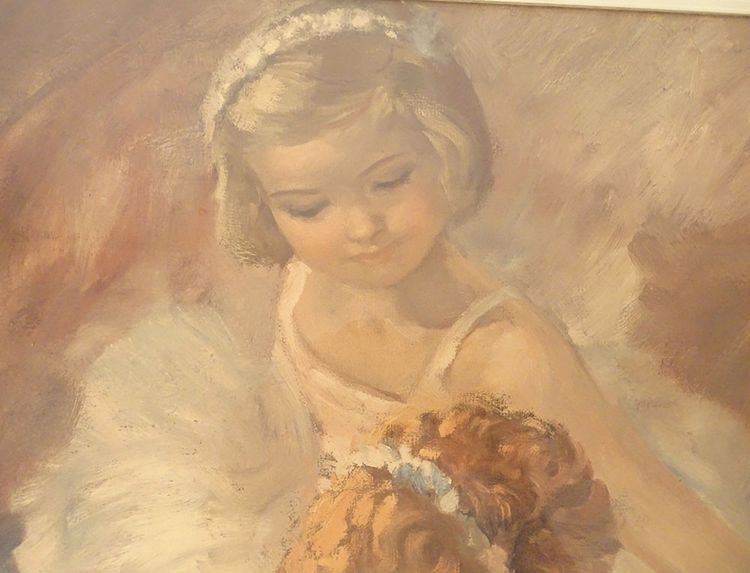 HSP painting John Strevens ballerinas young dancers ballet girls XXth century