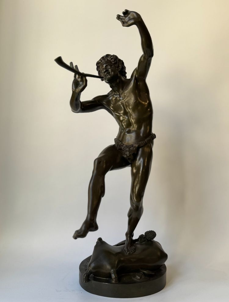 Sculpture en bronze "Faune Dansant", Eugène Louis Lequesne - Susse Frères H51