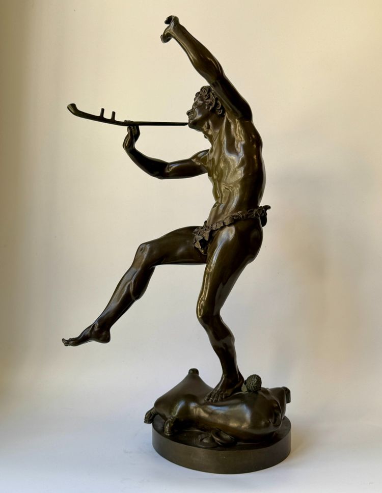 Sculpture en bronze "Faune Dansant", Eugène Louis Lequesne - Susse Frères H51