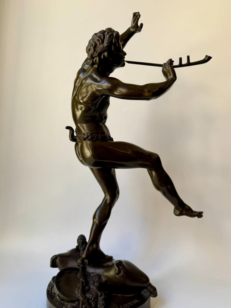 Sculpture en bronze "Faune Dansant", Eugène Louis Lequesne - Susse Frères H51