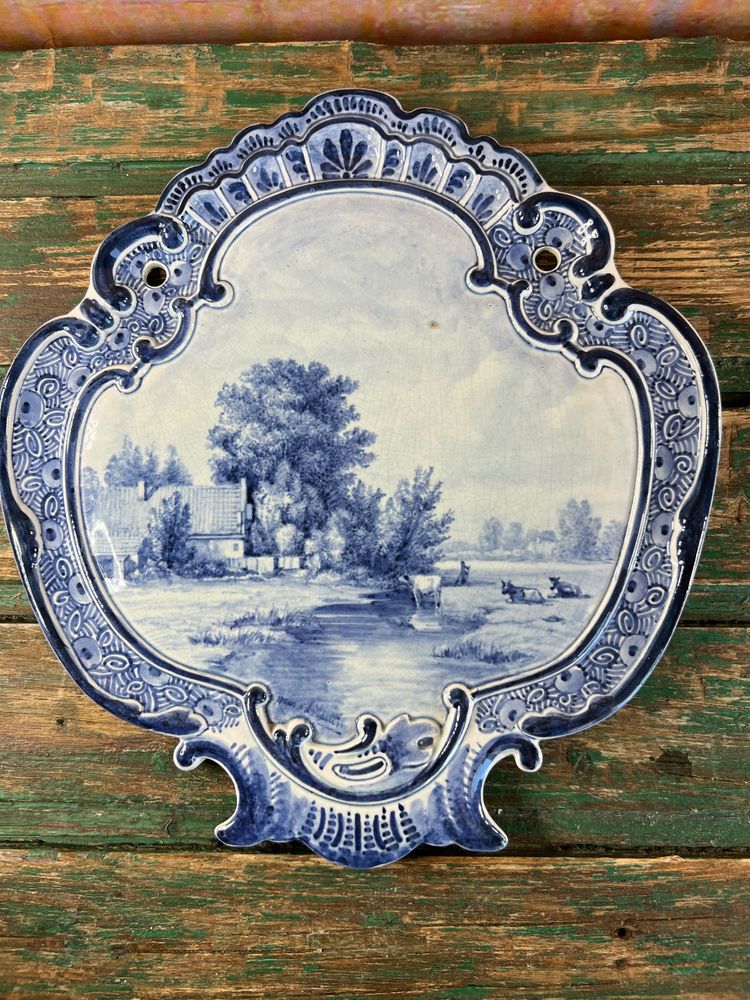 Paire de Plaques Murales en Faïence de Delft – Joost Thooft & Labouchère – Signée Frans Höppé  19eme