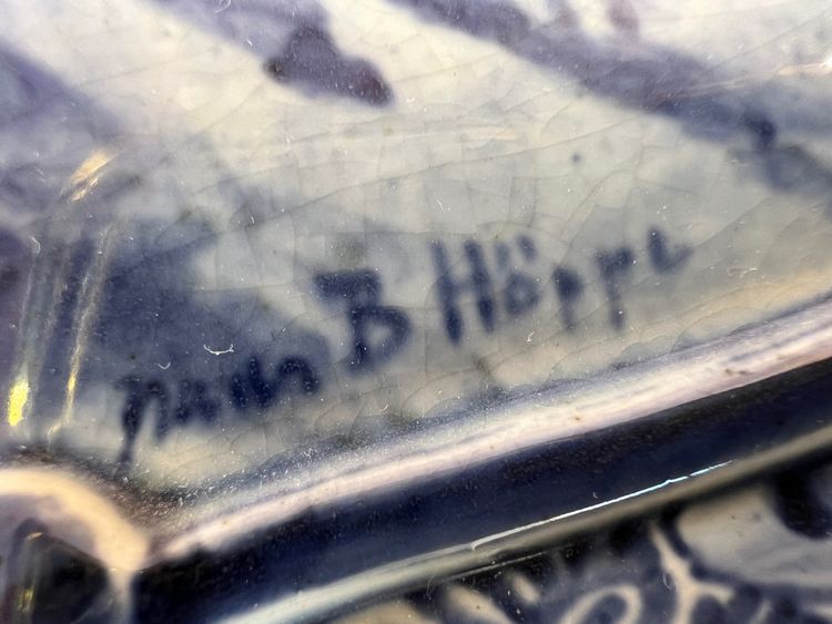 Paire de Plaques Murales en Faïence de Delft – Joost Thooft & Labouchère – Signée Frans Höppé  19eme