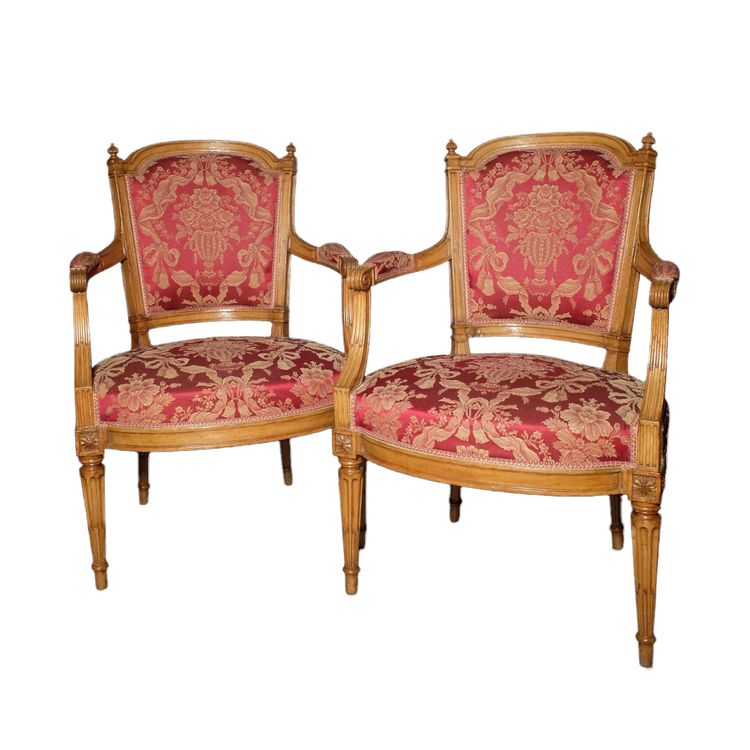 Paire de fauteuils lyonnais d'époque Louis XVI