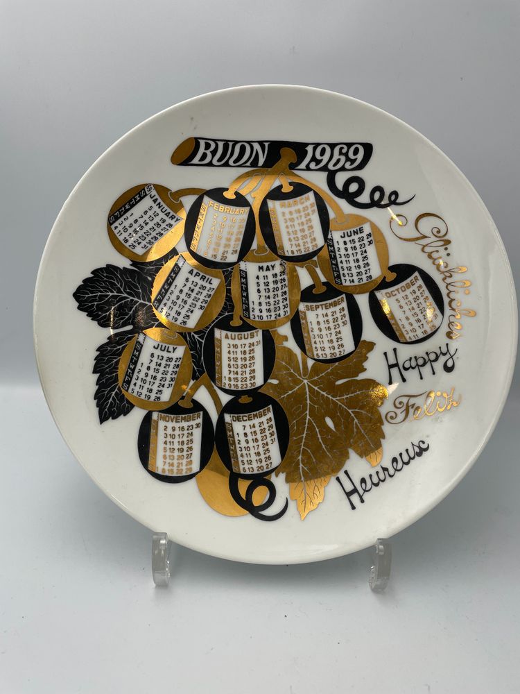 Suite of eleven plates from the Calendario series by Piero FORNASETTI