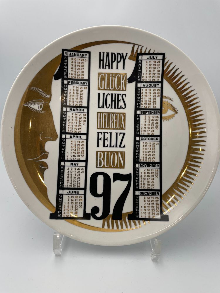 Suite of eleven plates from the Calendario series by Piero FORNASETTI