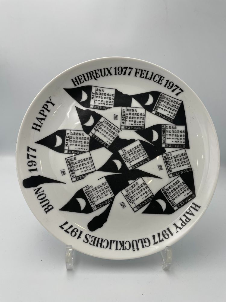 Suite of eleven plates from the Calendario series by Piero FORNASETTI