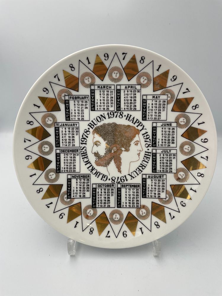 Suite of eleven plates from the Calendario series by Piero FORNASETTI