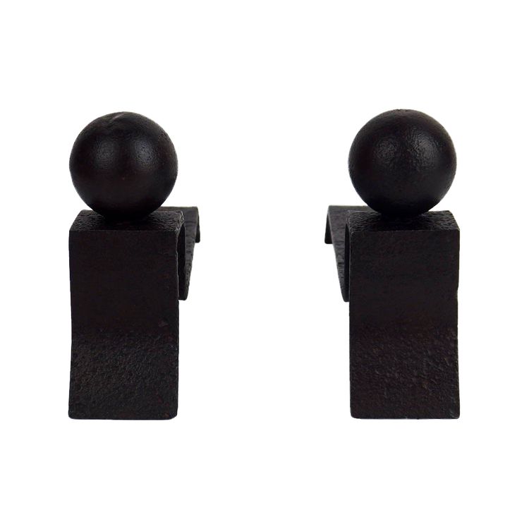 Pair of Art Deco andirons by Jacques Adnet