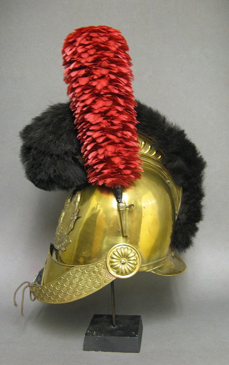 Casco da pompiere Mle 1852 De La Ville De Saint Dié Secondo Impero.