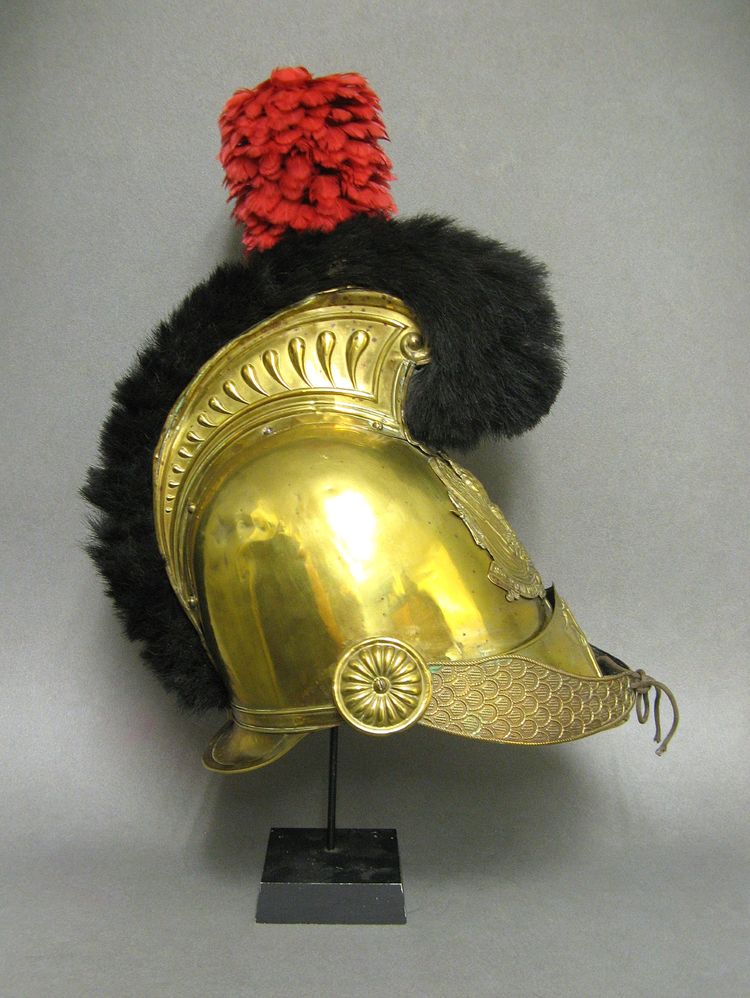 Casco da pompiere Mle 1852 De La Ville De Saint Dié Secondo Impero.