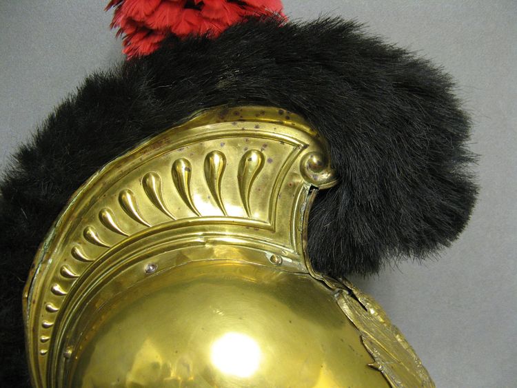 Casco da pompiere Mle 1852 De La Ville De Saint Dié Secondo Impero.