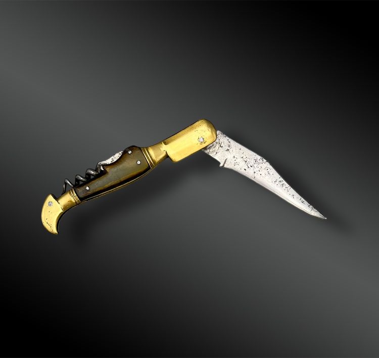 COLTELLO PIEGHEVOLE A DUE PEZZI - Italia - XIX secolo