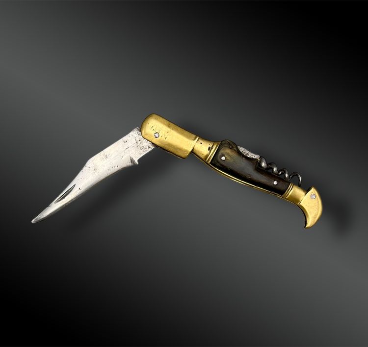 COLTELLO PIEGHEVOLE A DUE PEZZI - Italia - XIX secolo