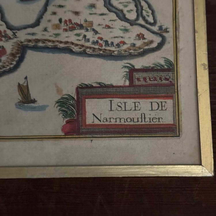 Engraving Isle of Noirmoultier by Christophe Tassin 1634