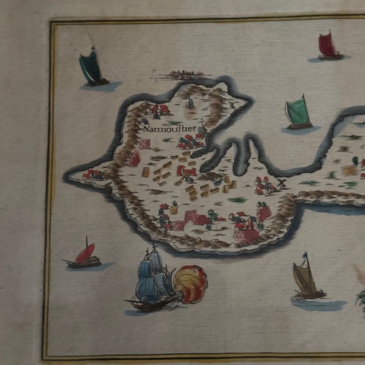 Engraving Isle of Noirmoultier by Christophe Tassin 1634
