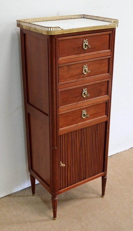  Piccolo chiffonnier in mogano, stile Luigi XVI - Fine XIX secolo