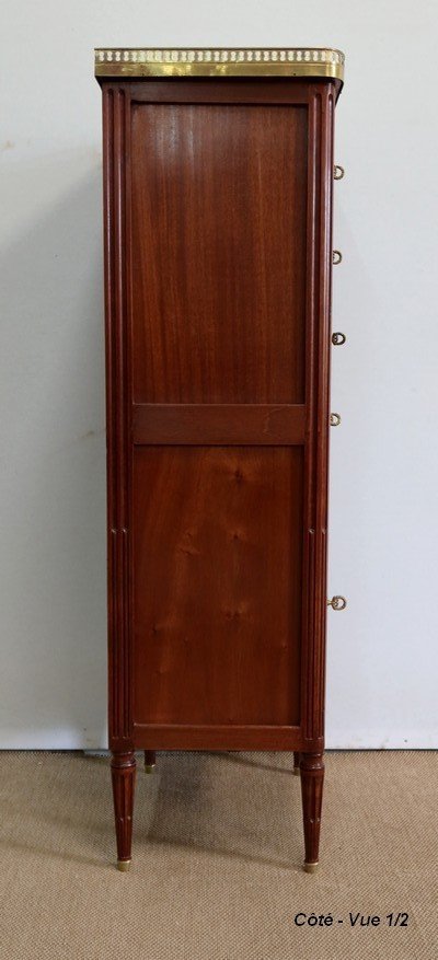  Piccolo chiffonnier in mogano, stile Luigi XVI - Fine XIX secolo