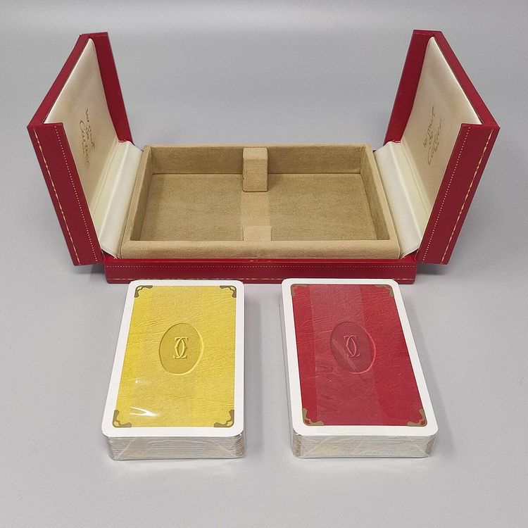 1970s Original Gorgeous Playing Cards Box by Cartier in Excellent condition. Made in France