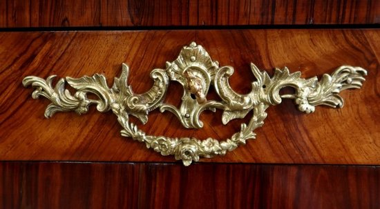  Scrittoio in palissandro e legno viola, stile Luigi XV - 2a metà del 19° secolo