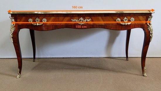  Scrittoio in palissandro e legno viola, stile Luigi XV - 2a metà del 19° secolo