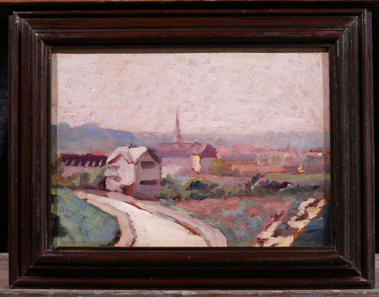 François Bugnicourt (att. à) 1868-1936 Paysage, tableau impressionnisme, vers 1900