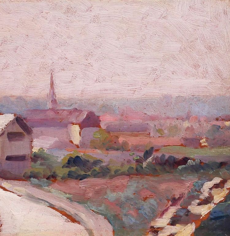 François Bugnicourt (att. à) 1868-1936 Paysage, tableau impressionnisme, vers 1900
