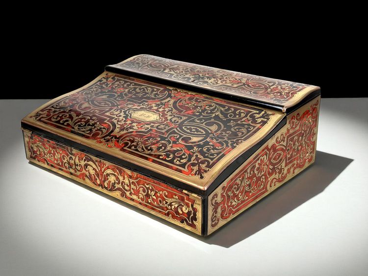 BOULLE MARQUETRY STAMPED WITH "TAHAN FRÈRES a PARIS" NAPOLÉON III
