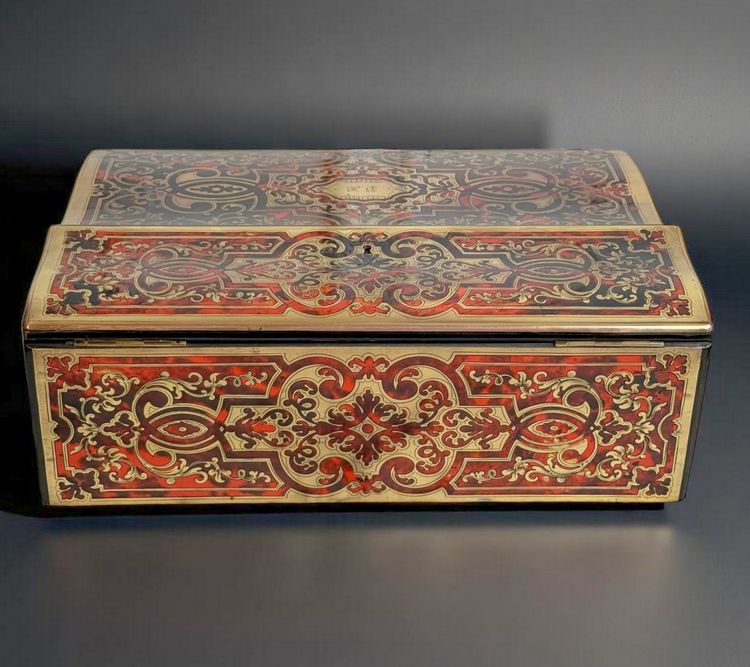 BOULLE MARQUETRY STAMPED WITH "TAHAN FRÈRES a PARIS" NAPOLÉON III