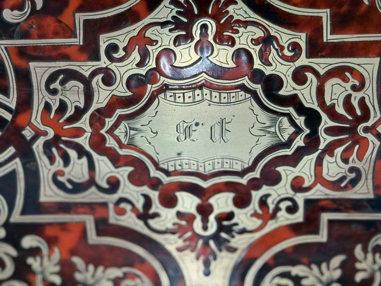 BOULLE MARQUETRY STAMPED WITH "TAHAN FRÈRES a PARIS" NAPOLÉON III