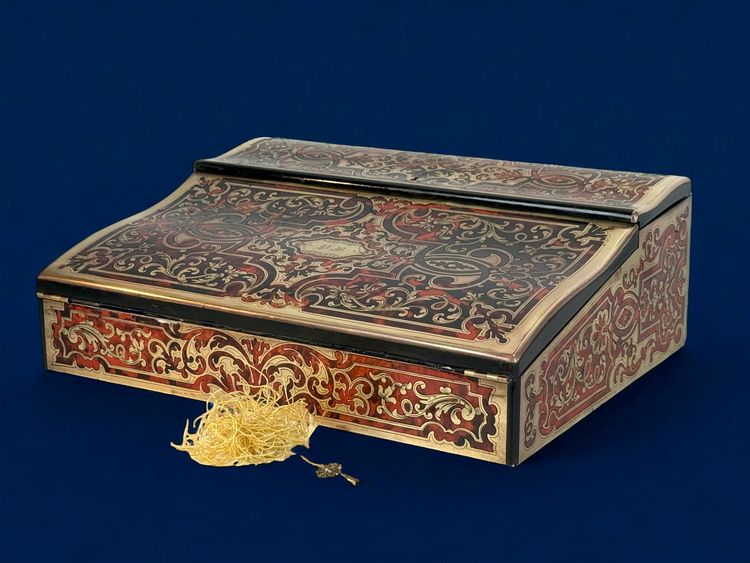 BOULLE MARQUETRY STAMPED WITH "TAHAN FRÈRES a PARIS" NAPOLÉON III