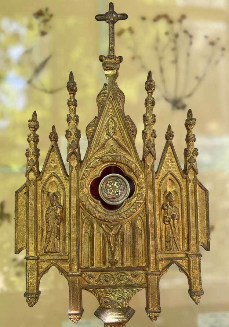 Monstrance Reliquary with four relics - 19th century