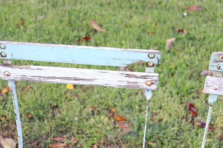 Bistro Garden Folding Chairs In Iron And Wood Slats, Set Of 8