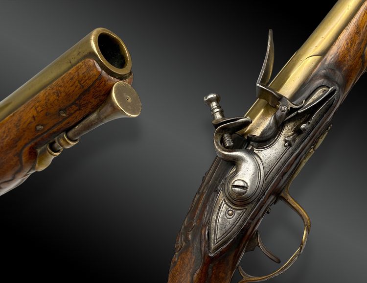 Pistola navale a pietra focaia Inghilterra, Londra circa 1800
