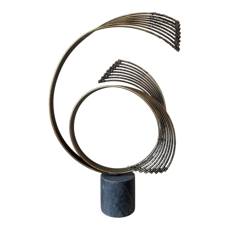 „Windswept“ Skulptur aus poliertem Stahl von Curtis Jere