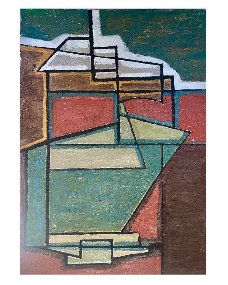 Pittura XX° geometria astratta Gilbert Thevenot gruppo artistico Rencontres