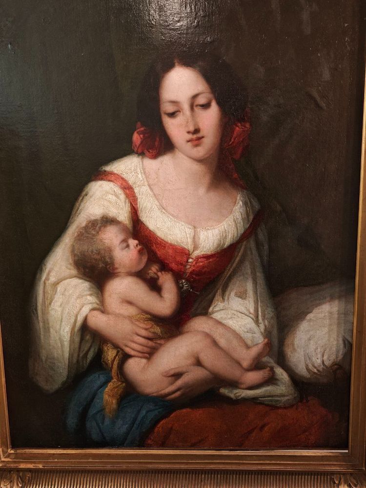 Neo-Classical painting "Virgin and Child" - French school Early 19th century