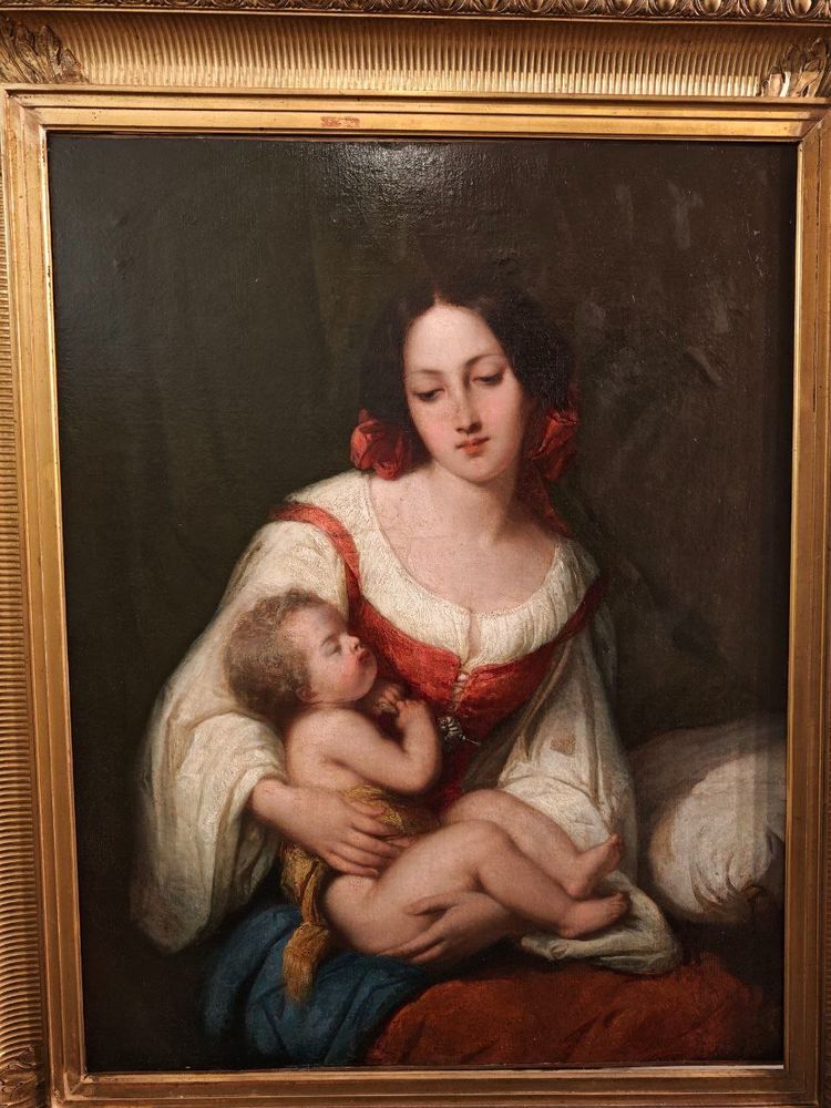Neo-Classical painting "Virgin and Child" - French school Early 19th century