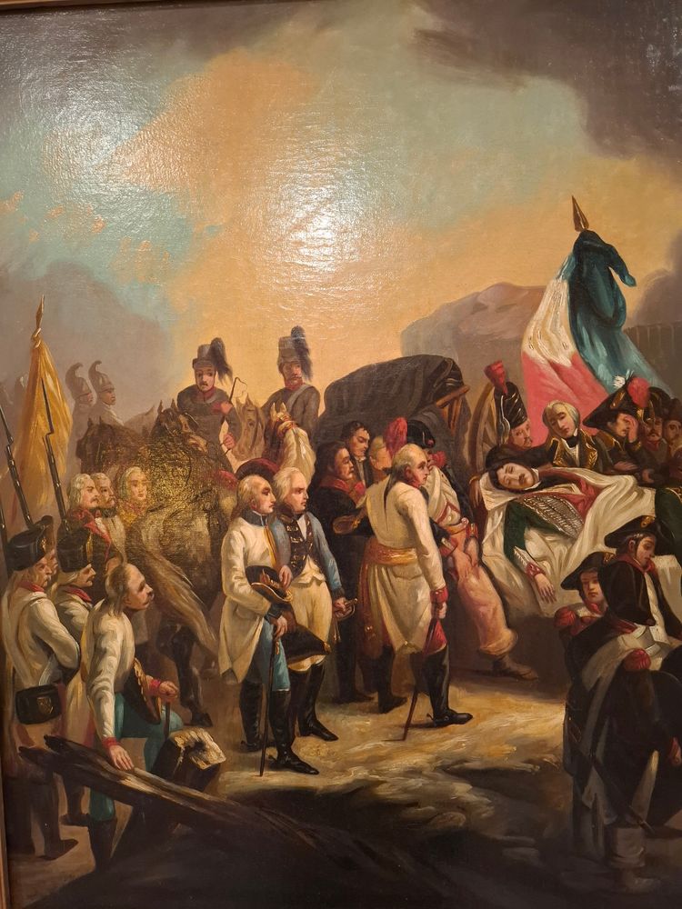 Painting depicting the death of General Marceau after François Bouchot, 19th century.