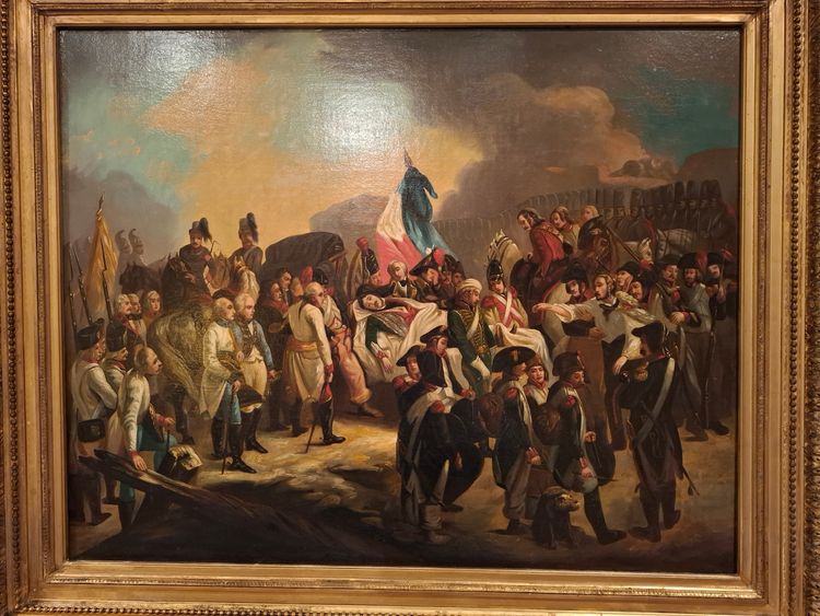 Painting depicting the death of General Marceau after François Bouchot, 19th century.