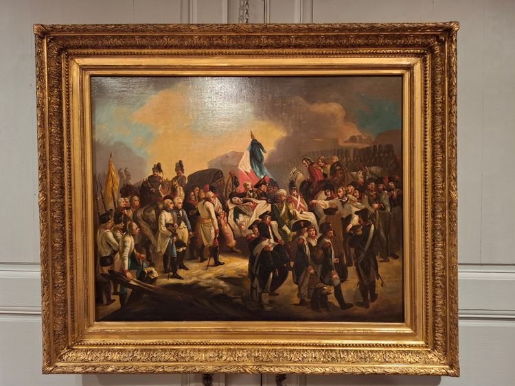 Painting depicting the death of General Marceau after François Bouchot, 19th century.