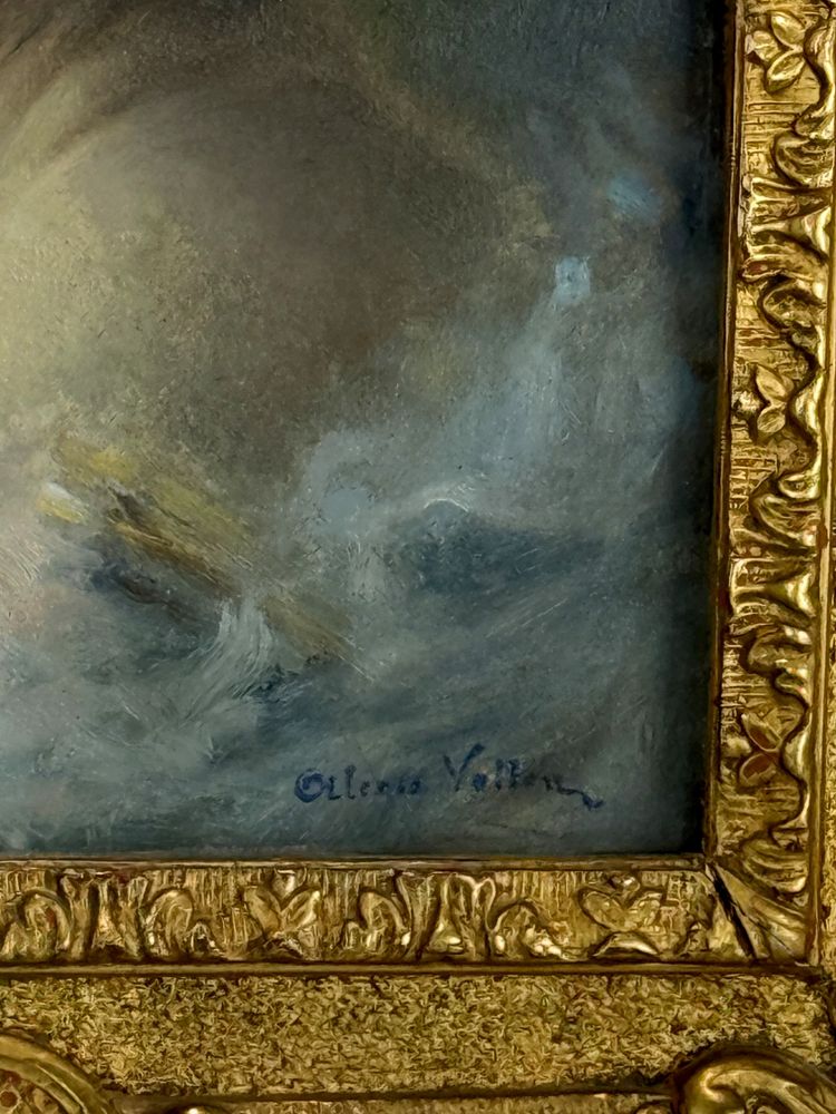 ALEXIS VOLLON 1865 -1945 /ÖL AUF TAFEL UNTER GLAS "FRAUENPORTRÄT 1930"