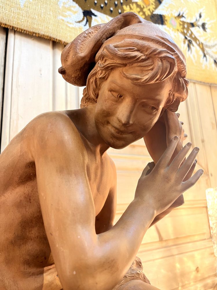 Jean-Baptiste Carpeaux Il pescatore con la conchiglia Terracotta