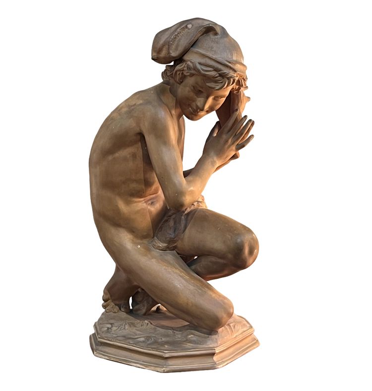 Jean-Baptiste Carpeaux Il pescatore con la conchiglia Terracotta