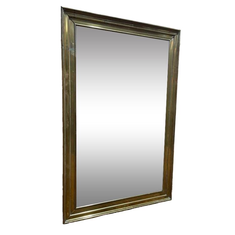 Miroir de bistro - brasserie en laiton et mercure 