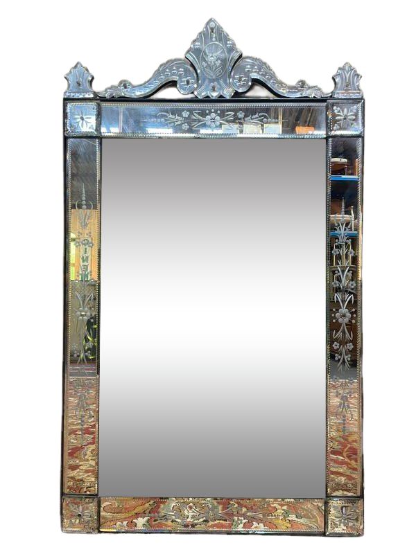 Miroir vénitien époque Napoléon III 130/75 cm