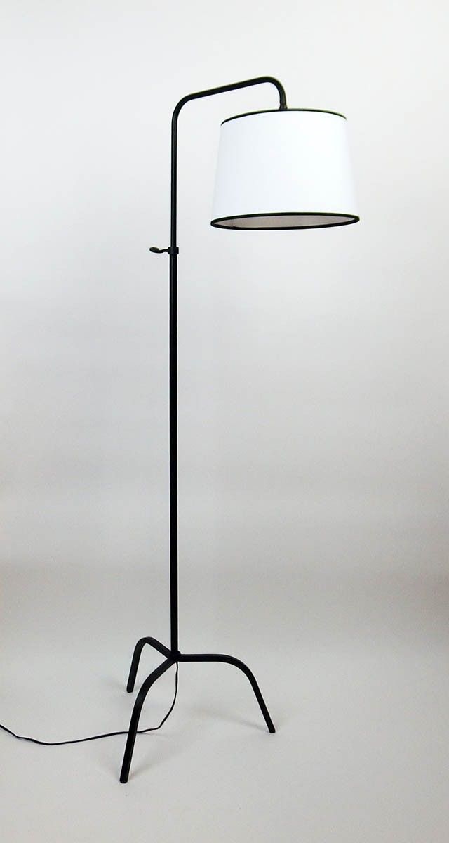 Adjustable floor lamp in wrought iron 1950